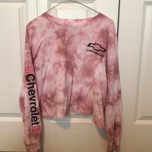 Chevrolet Cropped Long-sleeve Pink Shirt